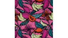 Cotton Rayon Voile - Fruit, Fuchsia