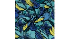 Cotton Rayon Voile - Fruit, Royal