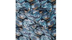 Viscose Crincle - Graphic, Denim