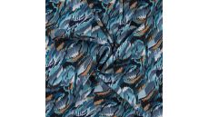 Viscose Crincle - Graphic, Denim