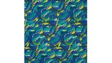 Viscose Crincle - Graphic, Royal