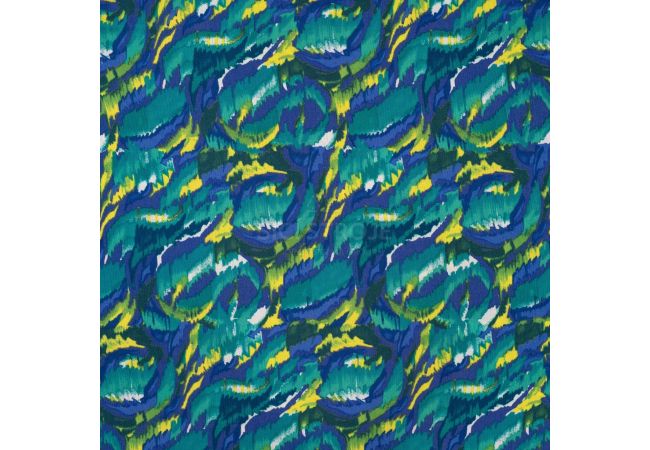 Viscose Crincle - Graphic, Royal