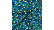 Viscose Crincle - Graphic, Royal