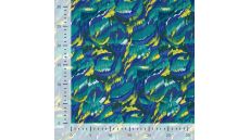 Viscose Crincle - Graphic, Royal