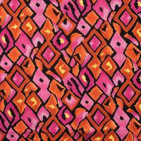 Satin Viscose - Retro Checks, Fuchsia