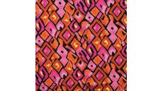 Satin Viscose - Retro Checks, Fuchsia