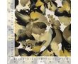 Satin Viscose - Flowers, Khaki
