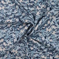 Satin Viscose - Feathers, Denim