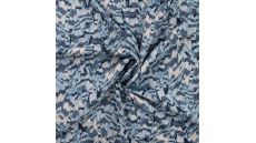 Satin Viscose - Feathers, Denim