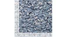 Satin Viscose - Feathers, Denim
