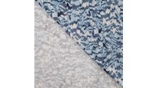 Satin Viscose - Feathers, Denim