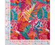 Poly Bubble Satin - Leaves, Fuchsia