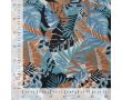 Poly Bubble Satin - Leaves, Denim