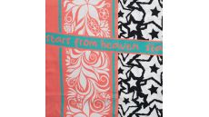 Ibiza Viscose Voile - Stars Border Stripe, Ecru