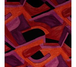 Punta Soft Print - Graphic Blocks, Dark Red