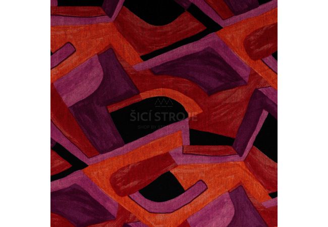 Punta Soft Print - Graphic Blocks, Dark Red