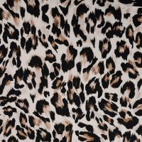 Viscose Stretch Print - Leopard, Sand