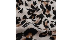 Viscose Stretch Print - Leopard, Sand