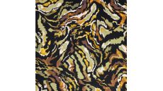 Viscose Stretch Print - Brush Stripes, Khaki