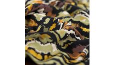 Viscose Stretch Print - Brush Stripes, Khaki