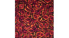 Viscose Stretch Print - Graphic Animals, Dark Red