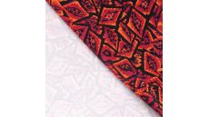 Viscose Stretch Print - Graphic Animals, Dark Red