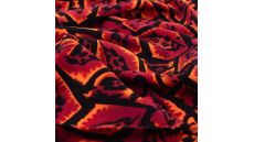 Viscose Stretch Print - Graphic Animals, Dark Red
