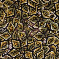 Viscose Stretch Print - Graphic Animals, Khaki