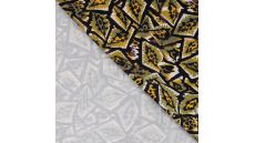 Viscose Stretch Print - Graphic Animals, Khaki