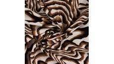 Viscose Stretch Print - Zebra Brush Strokes, Sand