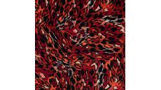 Viscose Twill Print - Leopard, Dark Red