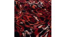 Viscose Twill Print - Leopard, Dark Red