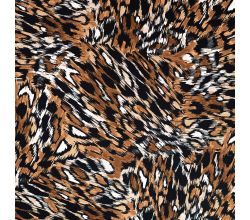 Viscose Twill Print - Leopard, Sand