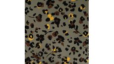 Viscose Twill Print - Leopard, Khaki