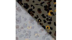 Viscose Twill Print - Leopard, Khaki
