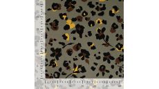 Viscose Twill Print - Leopard, Khaki