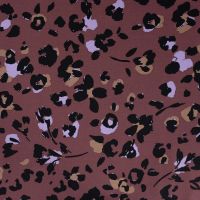 Viscose Twill Print - Leopard, Lilac