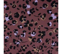 Viscose Twill Print - Leopard, Lilac