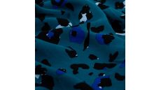Viscose Twill Print - Leopard, Petrol