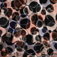 Ecovero Viscose Twill Print - Digital Circles, Dark Brown