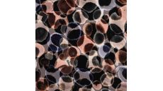Ecovero Viscose Twill Print - Digital Circles, Dark Brown
