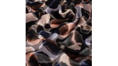 Ecovero Viscose Twill Print - Digital Circles, Dark Brown