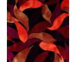 Rayon Spun Satin Print - Leaves, Dark Red