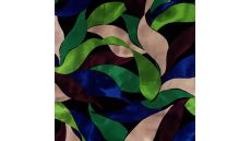 Rayon Spun Satin Print - Leaves