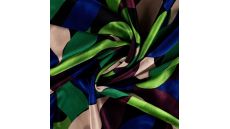 Rayon Spun Satin Print - Leaves
