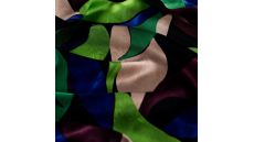 Rayon Spun Satin Print - Leaves