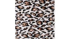 Rayon Spun Satin Print - Leopard, Sand