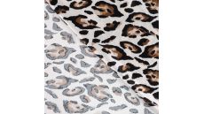 Rayon Spun Satin Print - Leopard, Sand