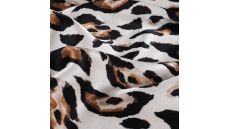 Rayon Spun Satin Print - Leopard, Sand