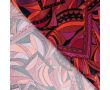 Rayon Spun Satin Print - Graphic Retro, Dark Red